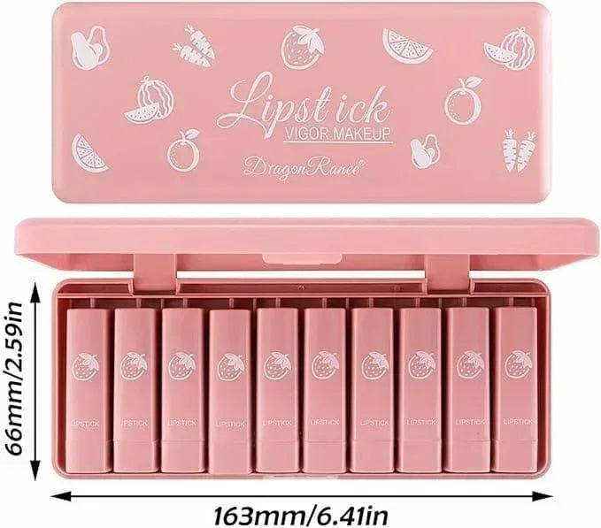 FawaQa | Dragon Ranee Vigor Make Up Matte Lipstick 10Pcs Set - FawaQa