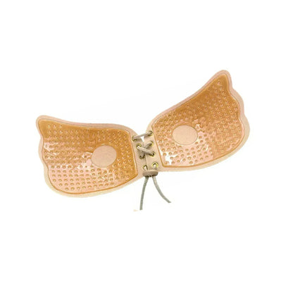 FawaQa Butterfly Strapless Bra | Silicon Self Sticky Invisible Bra with Drawstring for Women - FawaQa