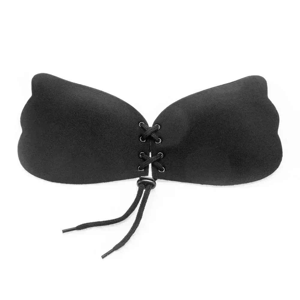 FawaQa Butterfly Strapless Bra | Silicon Self Sticky Invisible Bra with Drawstring for Women - FawaQa