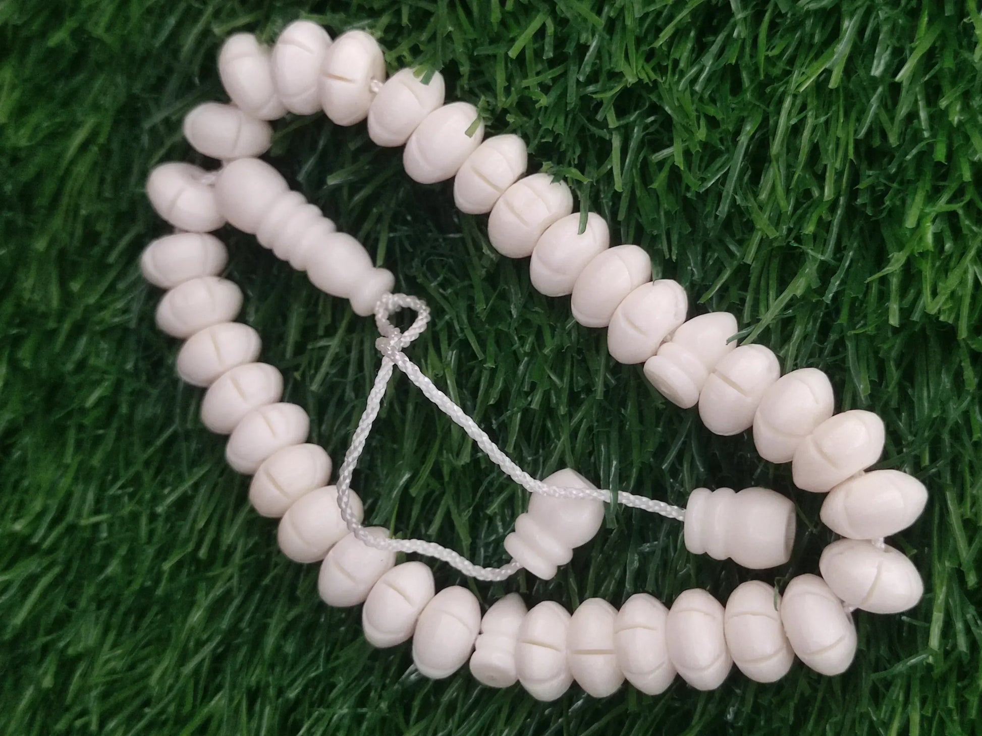 White Bead Natural Material Tasbih | 100 and 33 Beads - FawaQa