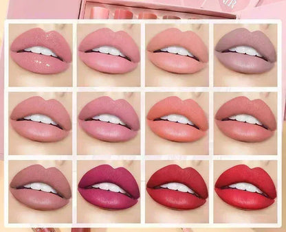 FawaQa | Mocallure Heart Super Glossy Matte 12-Piece Lip Set | Vibrant Colors and Smooth Finish - FawaQa