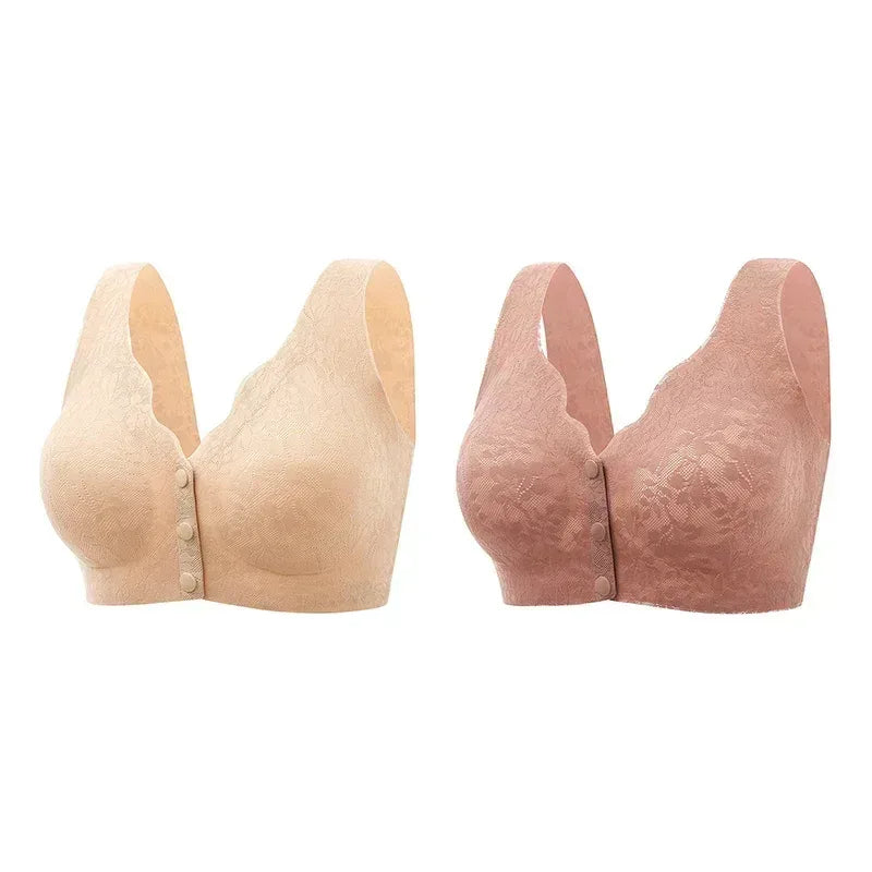 FawaQa | Front Button Buckle Uplift Bras - FawaQa