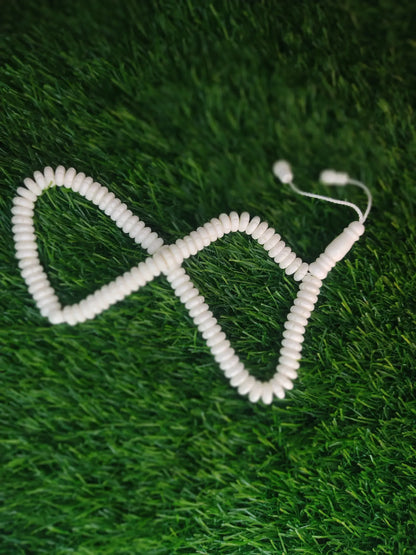 White Bead Natural Material Tasbih | 100 and 33 Beads - FawaQa