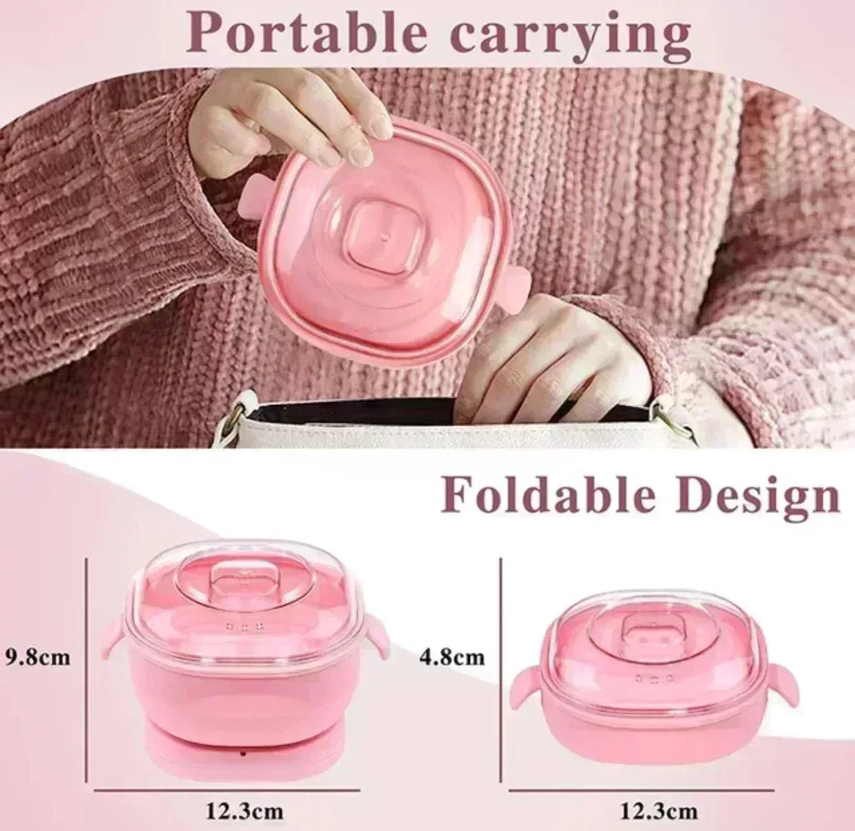 FawaQa | Portable Silicone Wax Bean Warmer, Hair Removal Wax Machine | With 100g Wax Bean Free - FawaQa