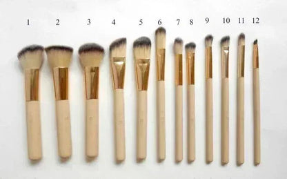 FawaQa Couture 12 Piece Brush Set - Branded Cosmetics - Studded Box - FawaQa