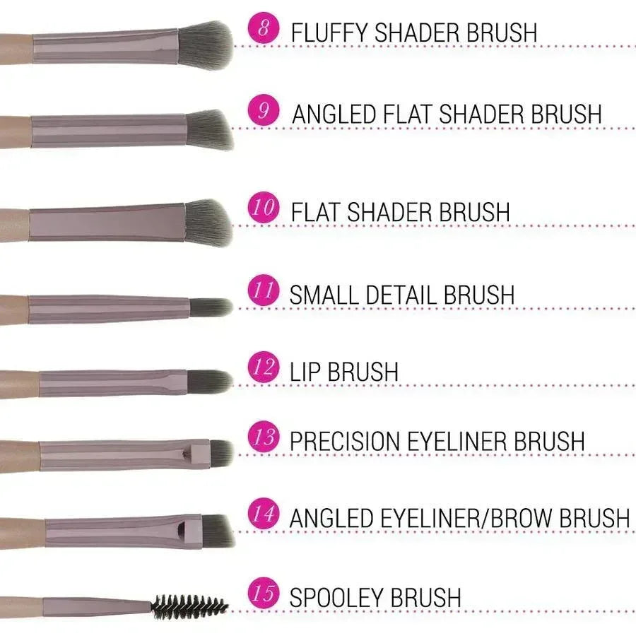 FawaQa | BH COSMETICS LAVISH ELEGANCE BRUSH PACK 15 In 1 WITH BAG - FawaQa