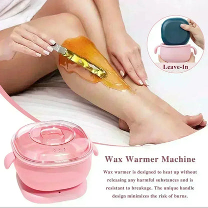 FawaQa | Portable Silicone Wax Bean Warmer, Hair Removal Wax Machine | With 100g Wax Bean Free - FawaQa