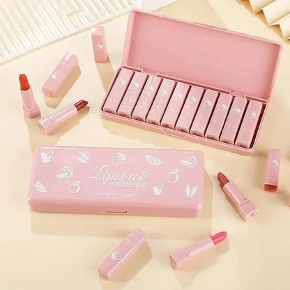 FawaQa | Dragon Ranee Vigor Make Up Matte Lipstick 10Pcs Set - FawaQa