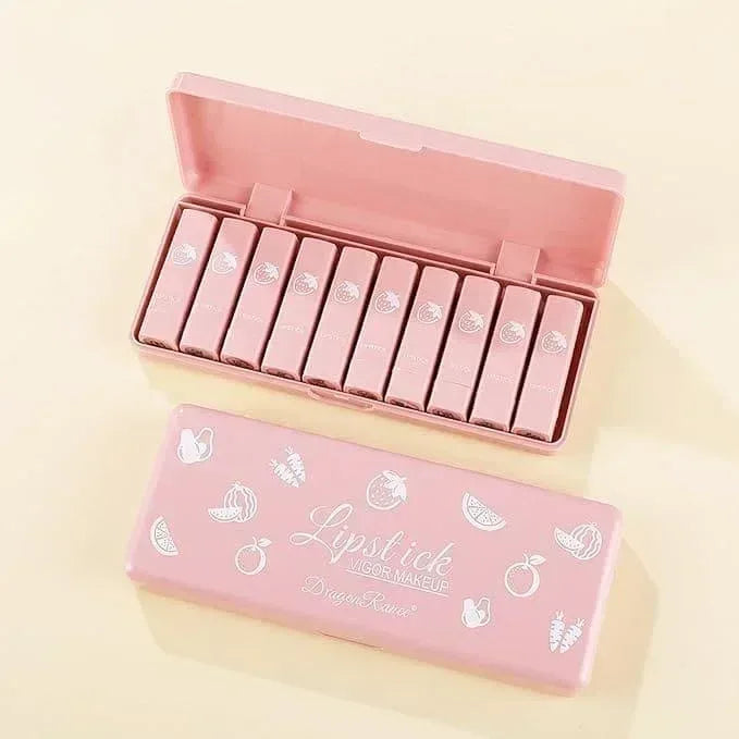 FawaQa | Dragon Ranee Vigor Make Up Matte Lipstick 10Pcs Set - FawaQa