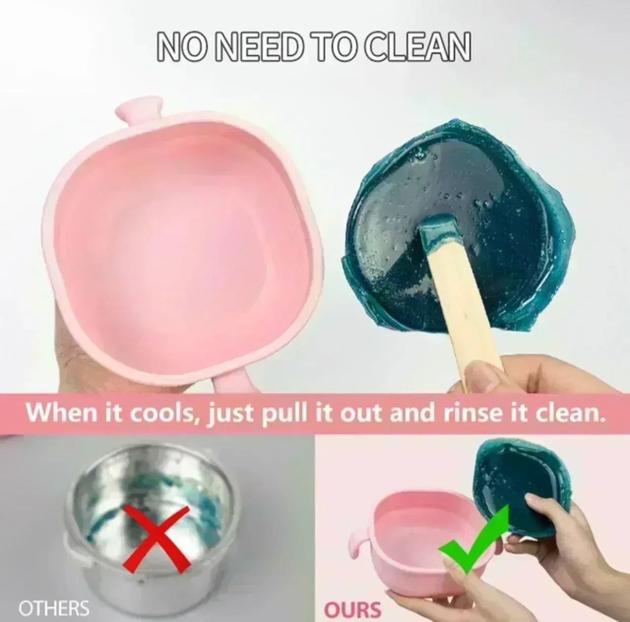 FawaQa | Portable Silicone Wax Bean Warmer, Hair Removal Wax Machine | With 100g Wax Bean Free - FawaQa