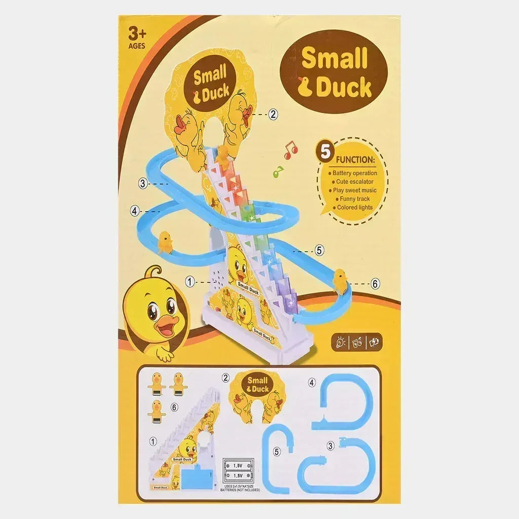 FawaQa | Happy Duck Play Track - Sliding Toy with Music & LED Lights - FawaQa