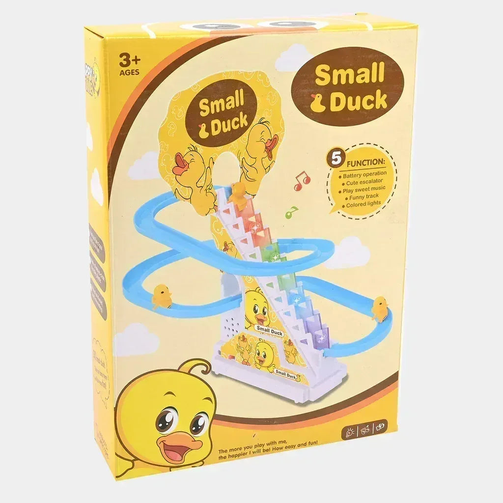 FawaQa | Happy Duck Play Track - Sliding Toy with Music & LED Lights - FawaQa