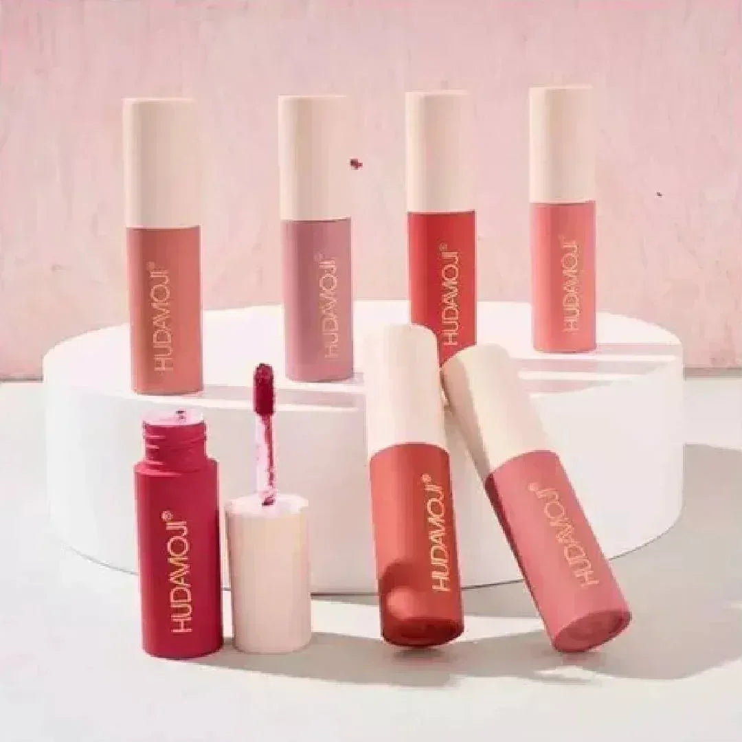 FawaQa | Hudamoji Velvet Long Lasting Lip Gloss 12Pcs Set - FawaQa