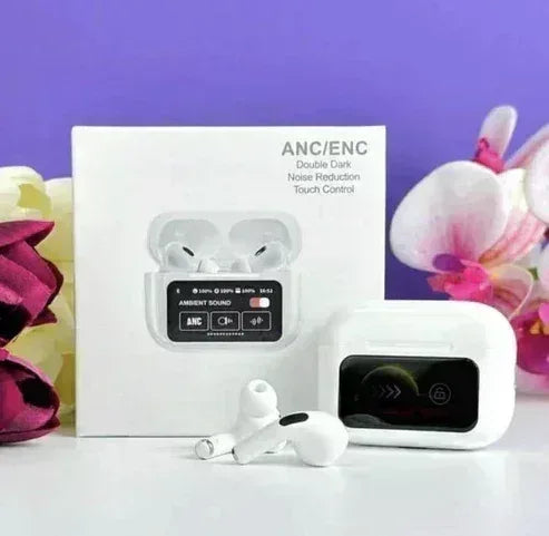 ANC/ENC A9 Airpods Touch Screen Wireless Pro Earbuds - FawaQa