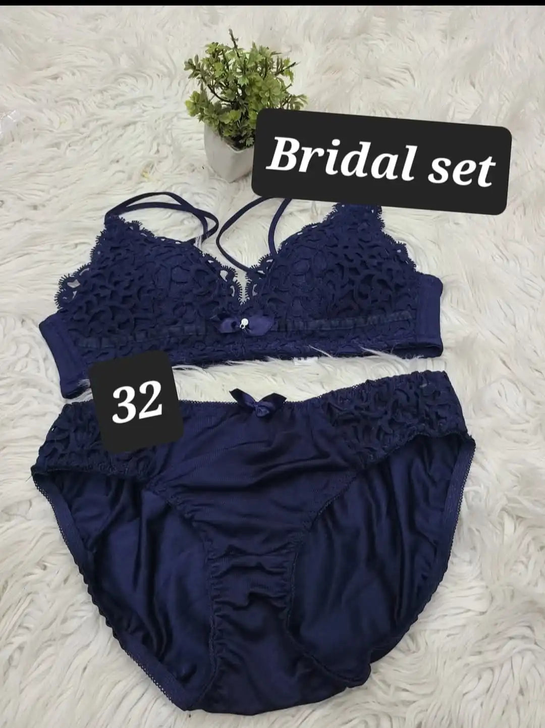 FawaQa | Royal Bridal Airy Embroidery Bra with Panty Set For Your Special Day