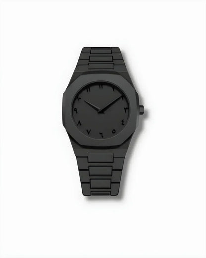 FawaQa | Black Arabic Aura Premium Wristwatch - FawaQa