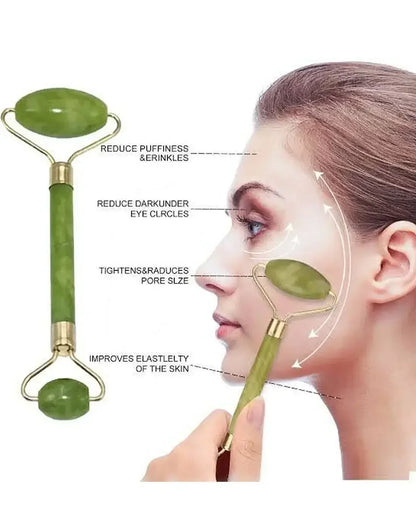 Flawless Jade Roller with Marble Stone Facial Massager for Skin Care & Glow - FawaQa