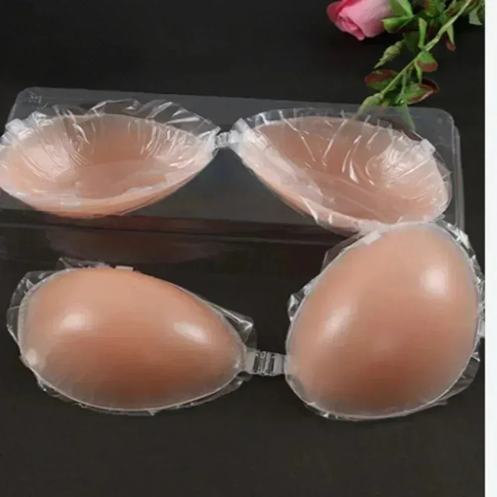 FawaQa Butterfly Strapless Bra | Silicon Self Sticky Invisible Bra with Drawstring for Women - FawaQa